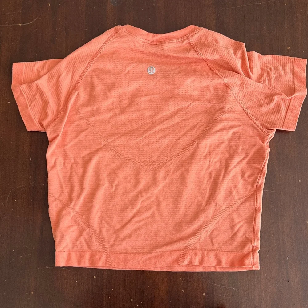 Lululemon Athletica Orange Athletic Top and shorts set - Picture 3 of 7